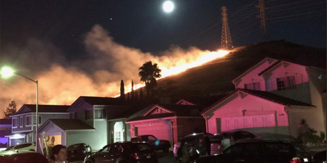 Dozens of structures were threatened by fires in Contra Costa County in Northern California on the Fourth of July as many launched fireworks to celebrate the holiday.