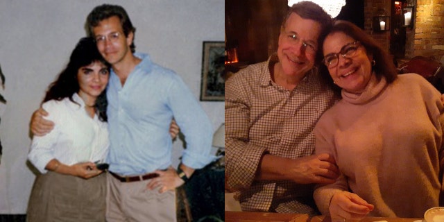 David and MC Asman in 1988 and 2020,