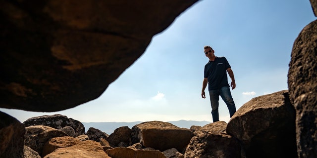 External view from inside the dolmen.