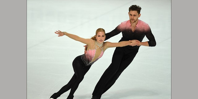 Australia's Ekaterina Alexandrovskaya and Harley Windsor perform during their Pairs short skating program of the 51st Nebelhorn trophy figure skating competition in Oberstdorf, southern Germany, on September 26, 2019. (Getty Images)