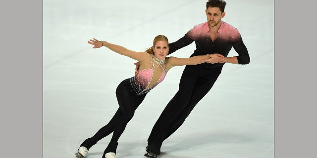 Australia's Ekaterina Alexandrovskaya and Harley Windsor perform during their Pairs short skating program of the 51st Nebelhorn trophy figure skating competition in Oberstdorf, southern Germany, on September 26, 2019. (Getty Images)