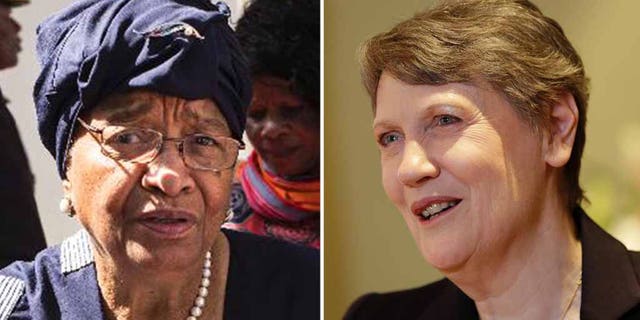 Former Liberian President Ellen Johnson Sirleaf and former New Zealand Prime Minister Helen Clark are tasked with giving “an honest assessment” of the pandemic. (AP)