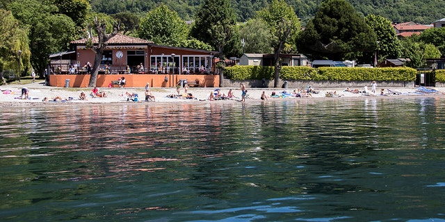 Abbadia Larian village, located along Lake Como in Lombardy, Italy.