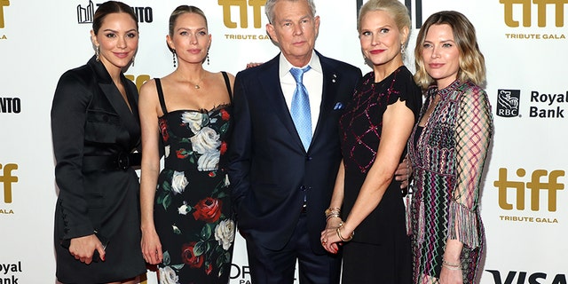 David Foster poses with his wife Katharine and three of his five daughters, Erin, Amy and Jordan.