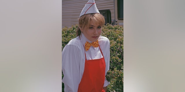 American actress Christina Applegate in costume as her character 'Sue Ellen Crandell' in a publicity portrait for the film 'Don't Tell Mom the Babysitter's Dead', in Los Angeles, Calif. 1991.