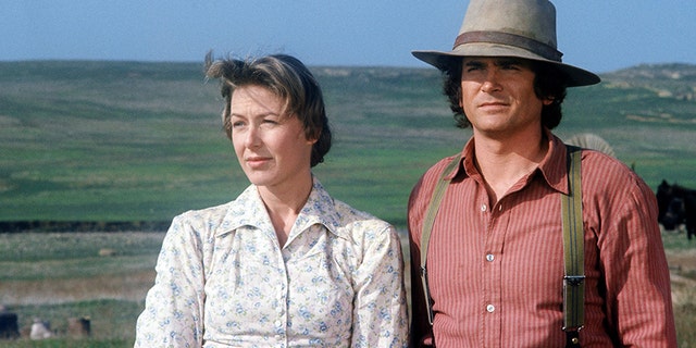 Karen Grassle as Caroline Quiner Holbrook Ingalls and Michael Landon as Charles Philip Ingalls.