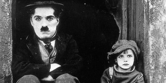 Charlie Chaplin with Jackie Coogan.