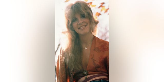 American singer and songwriter Stevie Nicks of rock band Fleetwood Mac, in New Haven, Conn., October 1975.