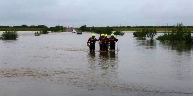 Water rescues continue in McAllen, Texas after flooding from Hurricane Hanna.