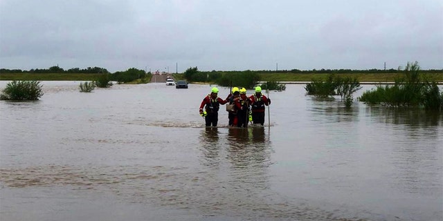 Water rescues continue in McAllen, Texas after flooding from Hurricane Hanna.