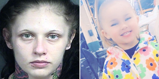 Mugshot for Jacqulyn Kirkpatrick, 33. Olivia Jansen in Amber Alert photo. (Wyandotte County Sheriff's Office)