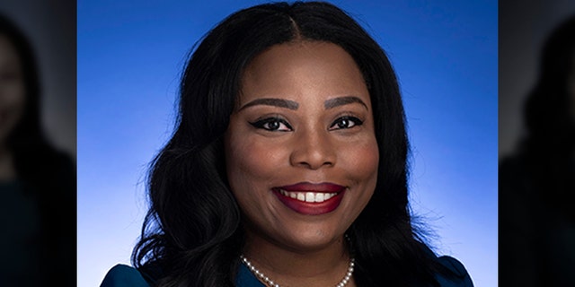 In a photo provided by the Tennessee State Senate, Tennessee state Sen. Katrina Robinson poses for a photo in Nashville, Tenn., d (Tennessee State Senate via AP)
