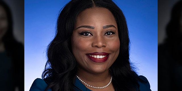 In a photo provided by the Tennessee State Senate, Tennessee state Sen. Katrina Robinson poses for a photo in Nashville, Tenn., d (Tennessee State Senate via AP)
