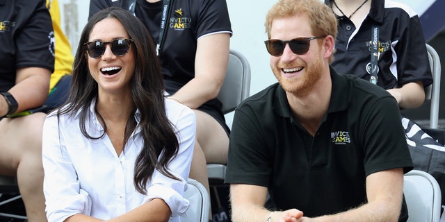 Prince Harry and Meghan Markle during the Invictus Games 2017 at Nathan Philips Square on September 25, 2017 in Toronto, Canada 
