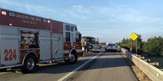 Crews were working to recover the animals hours after the crash. (Crawford County Emergency Management)