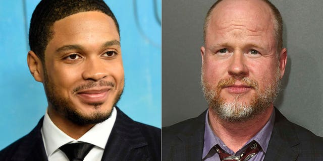 Ray Fisher (left) and Joss Whedon. (Photo by Jordan Strauss/Invision/AP)