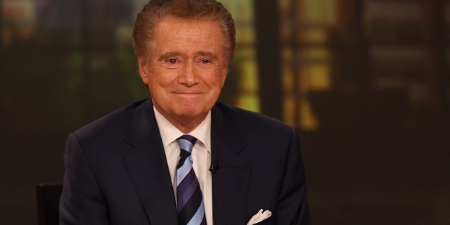 TV personality Regis Philbin attends a press conference on his departure from 