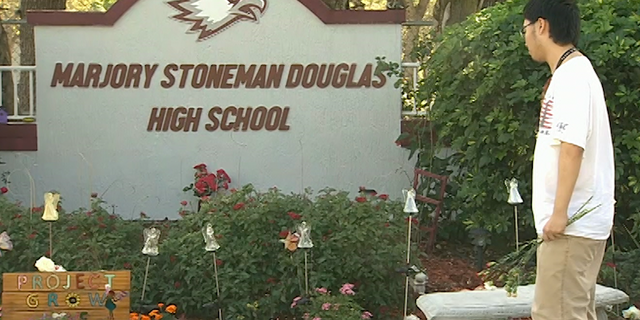 Majory Stoneman Douglas high school following the February 2018 shooting. Source/Fox News