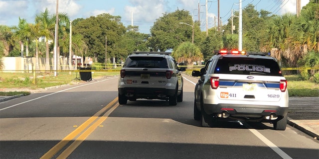 Authorities closed off the area while investigating the scene.