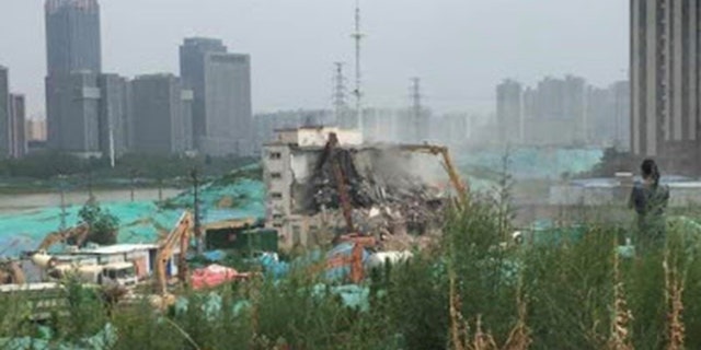 Chinese authorities demolished a church in Sunzhuang in 2020.