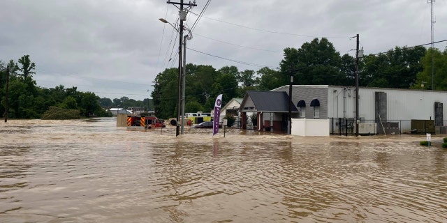 Severe flash flooding was reported Wednesday in the town of Selmer, Tenn.
