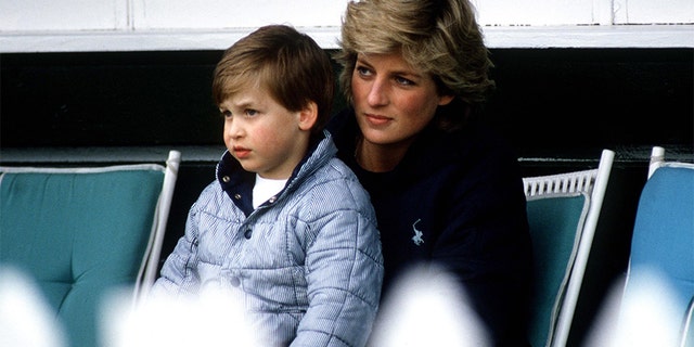 Princess Diana with Prince William.