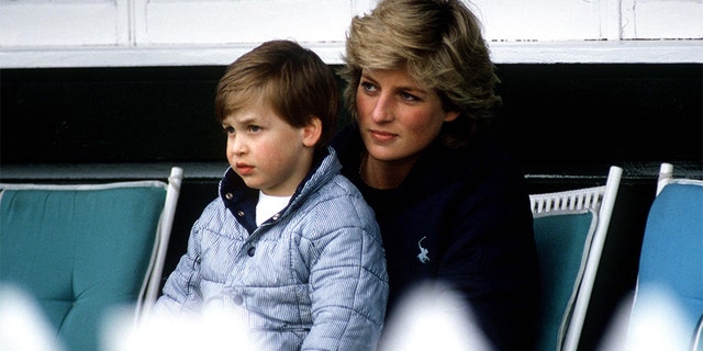 Princess Diana with Prince William.