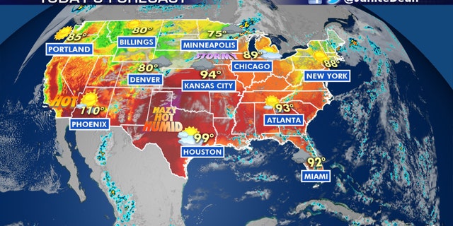 Heat wave scorches from Gulf Coast to southern Plains, severe storms ...