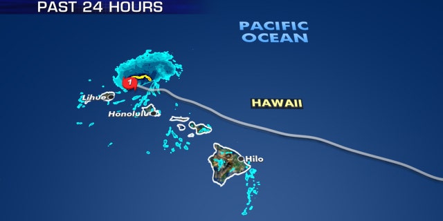 Hurricane Douglas skirted the Hawaiian islands on Sunday, with the worse effects from the storm remaining away from the islands.