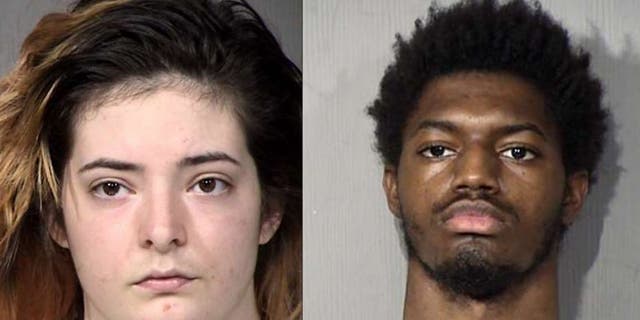 Gabrielle Austin, left, and Javian Ezell, both 18, face multiple charges in connection with the death of an Arizona State University engineering professor, authorities say. (Maricopa County Sheriff's Office.)
