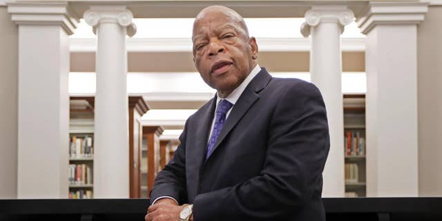 This Nov. 18, 2016 file photo shows Rep. John Lewis, D-Ga., in the Civil Rights Room in the Nashville Public Library in Nashville, Tenn.