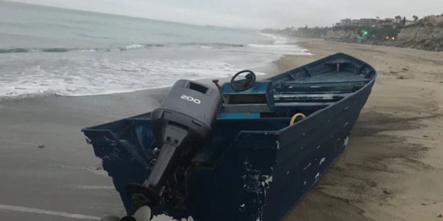 The boat landed on Calafia Beach near San Clemente before 5 a.m. Tuesday.