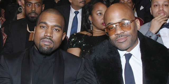 (L-R) Kim Kardashian, Kanye West, Damon Dash, and Ava Dash attend "The BET Honors" 2015 at Warner Theatre on January 24, 2015 in Washington, DC. (Photo by Bennett Raglin/BET/Getty Images for BET)