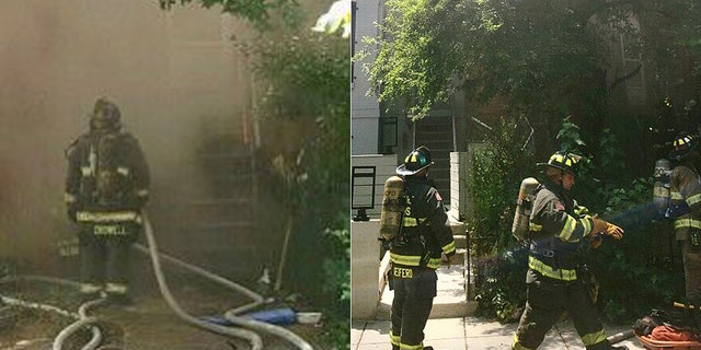 Six dogs were rescued from a burning home during the intense heat wave in Washington, D.C. Tuesday.