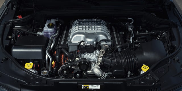 The 2021 Dodge Durango SRT Hellcat is powered by a 710 hp 6.2-liter supercharged V8.