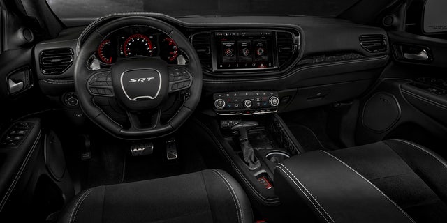 2021 Dodge Durango SRT Hellcat: The new interior feels wider and features a redesigned driver-centric cockpit, instrument panel, center console and front door uppers.