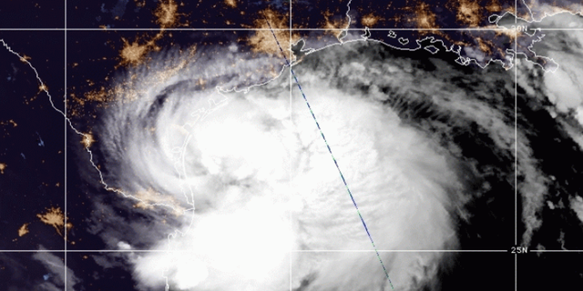 Satellite look of Hurricane Hana, which was upgraded from a tropical storm Saturday