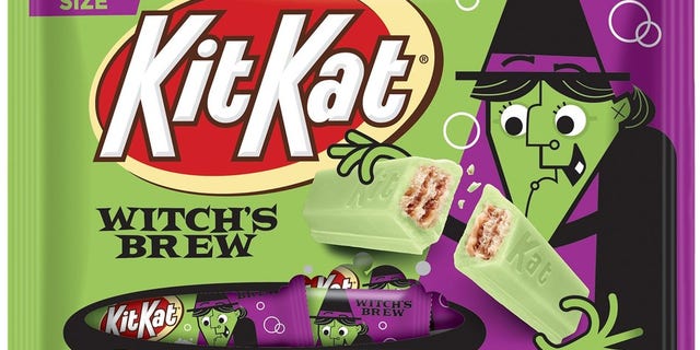 Witch’s Brew will feature a green crème, which will be paired with peanut butter for the Reese’s, and coupled with a marshmallow flavor for the KitKat.