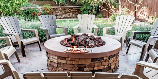 Another customer favorite is the gas fire pit, a convenient choice that’s easy to maintain.