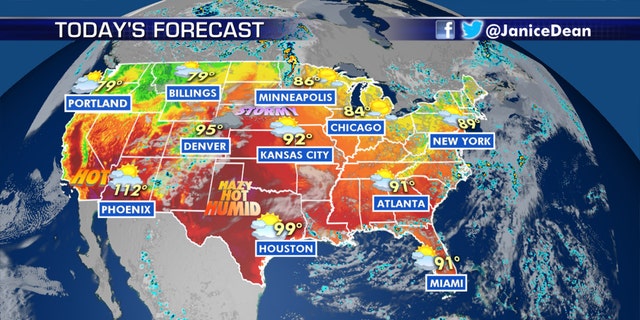 The national forecast for July 13, 2020.