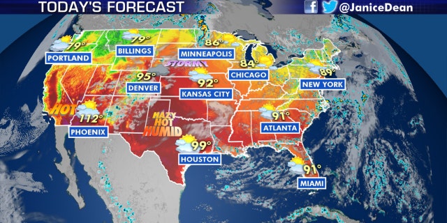 The national forecast for July 13, 2020.