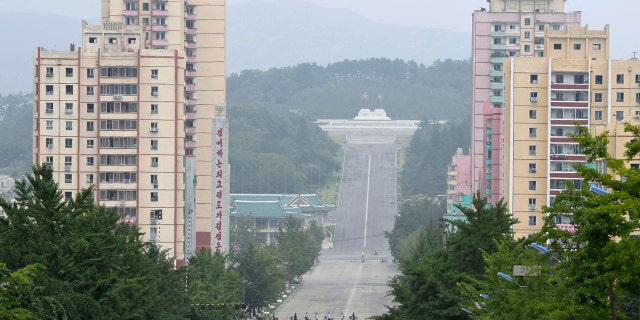 People make their way in Kaesong, North Korea July 23, 2019.