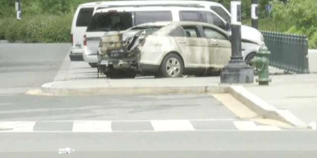 A Supreme Court car was set ablaze on Wednesday afternoon outside the high court and police have a suspect in custody (Fox News).