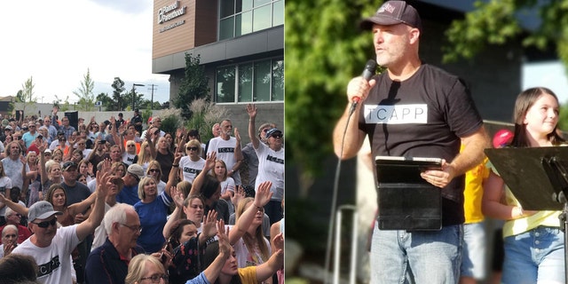 Pastor Ken Peters, who started The Church at Planned Parenthood (TCAPP), speaks Tuesday, July 28, 2020 in front of a Planned Parenthood abortion clinic in Spokane, Wash.