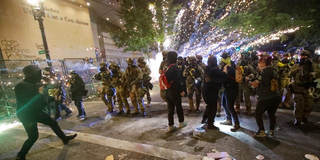 Deroy Murdock: Orwellian Democrats claim Portland's violence = peace 4 portland courthouse protest AP