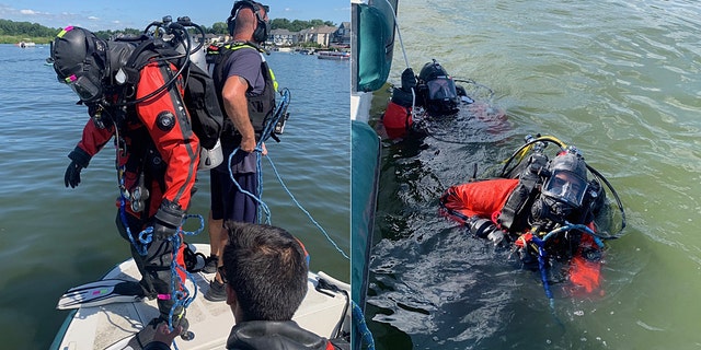 Rescue divers with the Indianapolis Fire Department helped find a titanium/carbon fiber leg valued prosthetic leg at $20,000 in a reservoir on Saturday.