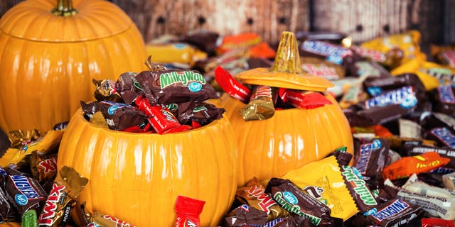 Chocolate and chocolate-peanut butter candies are popular Halloween treats.