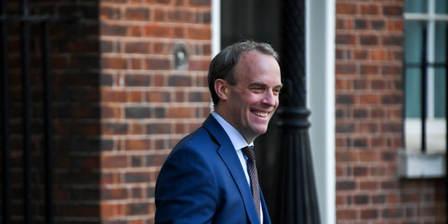 Britain's Foreign Secretary Dominic Raab announced targeted economic sanctions against individuals and organizations from Russia, Saudi Arabia, Myanmar and North Korea under new U.K. powers to punish human-rights offenders.(AP)