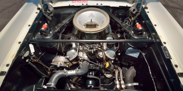 The GT350R features a 289 cubic-inch engine and 4-speed manual transmission.