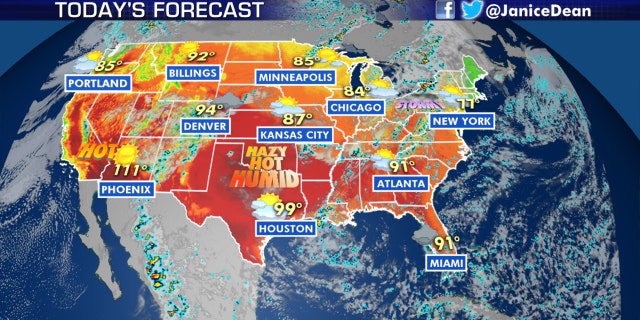 The national forecast for July 16.